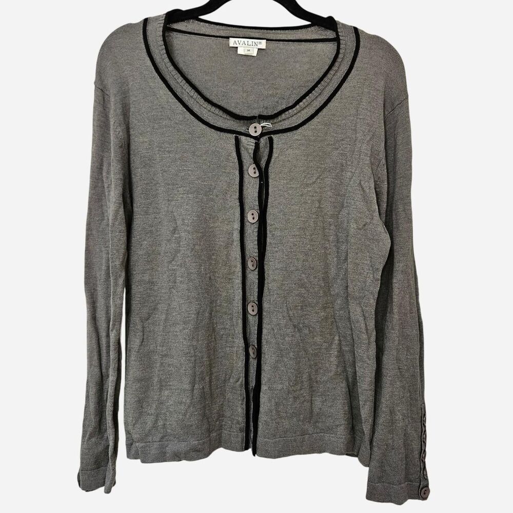vintage twee academia gray black cardigan